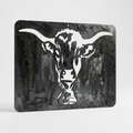 Tête de vache Aubrac en fer, grand format, décoration murale